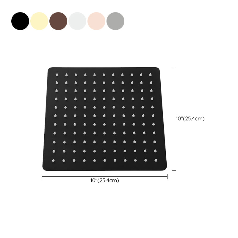 Stainless Steel Square Showerhead Standard Spray Pattern Wall-Mount Showerhead