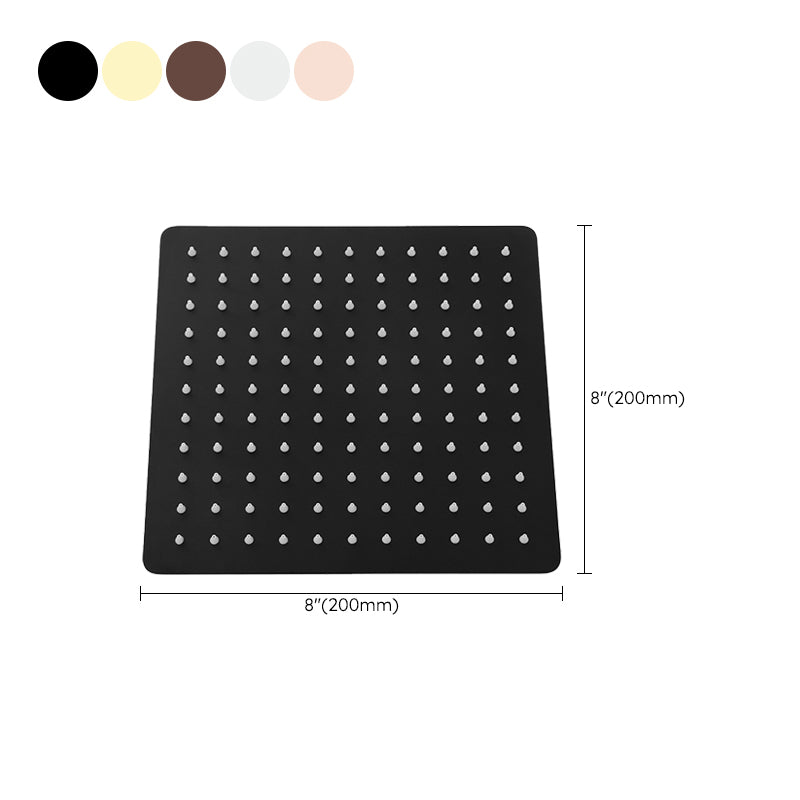 Stainless Steel Square Showerhead Standard Spray Pattern Wall-Mount Showerhead