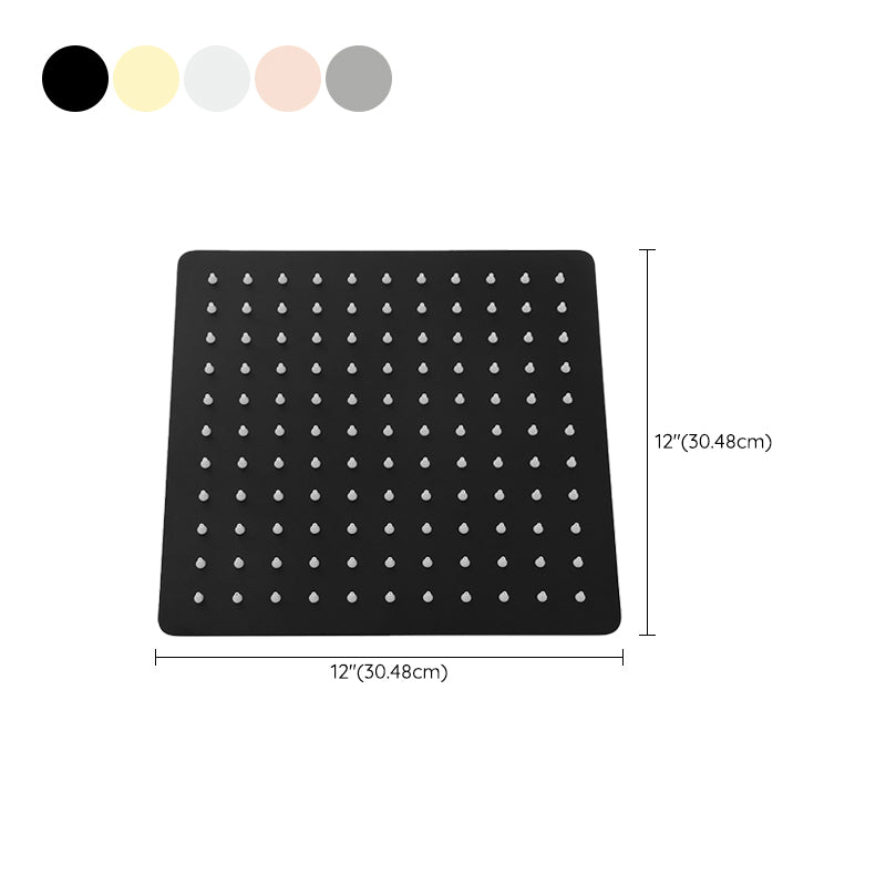 Stainless Steel Square Showerhead Standard Spray Pattern Wall-Mount Showerhead
