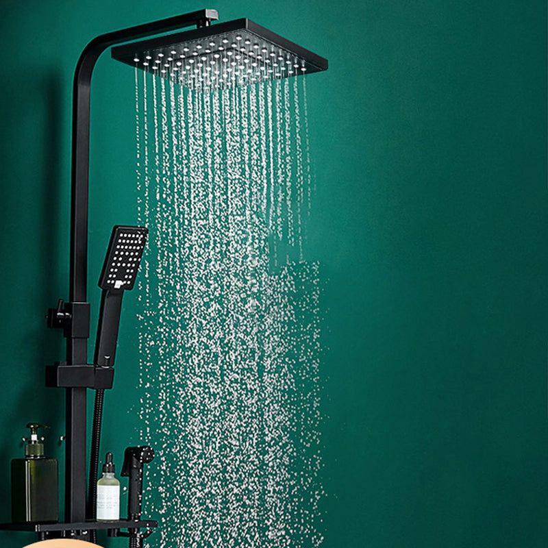 Contemporary Style Shower System Spot Resist Wall Mounted Copper Shower System