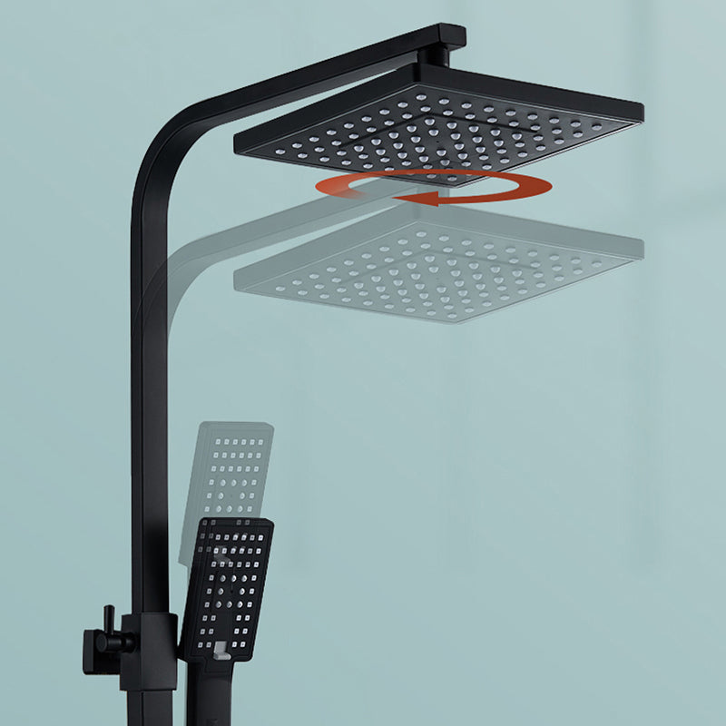 Contemporary Style Shower System Spot Resist Wall Mounted Copper Shower System