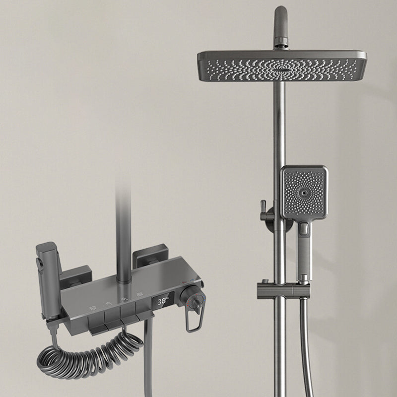 Contemporary Style Shower System Copper Spot Resist Wall Mounted Shower System