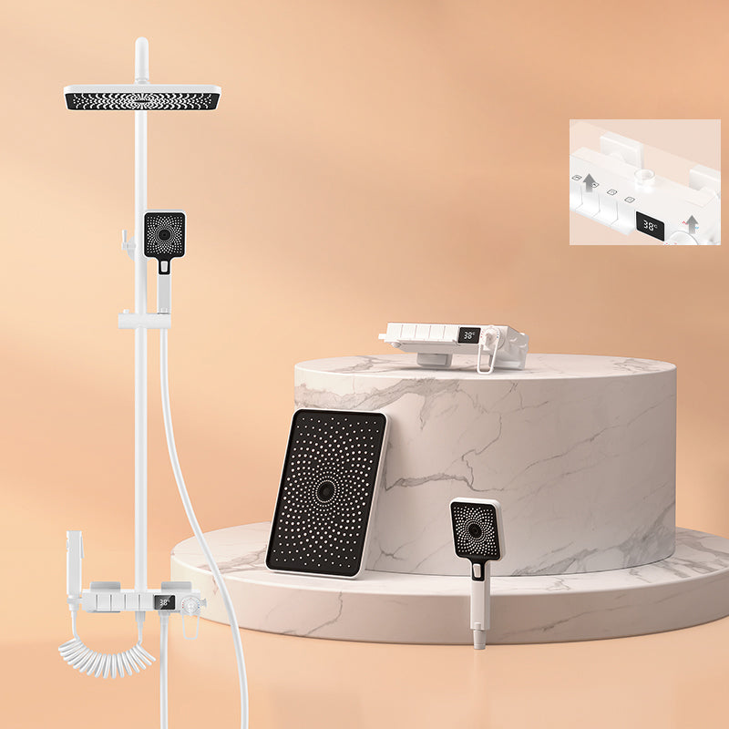 Contemporary Style Shower System Copper Spot Resist Wall Mounted Shower System