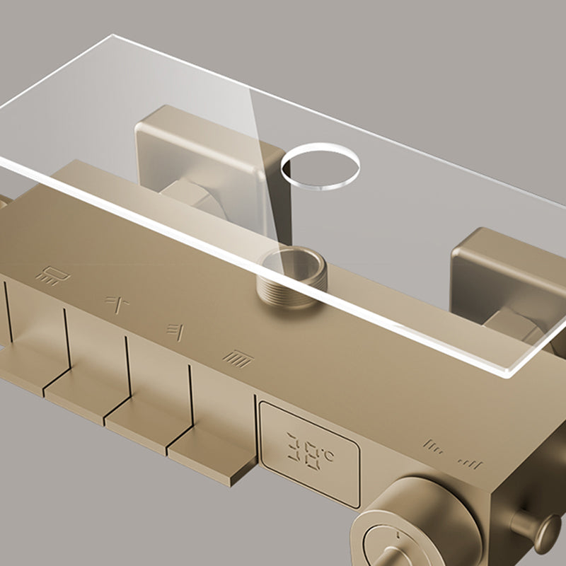 Contemporary Style Shower System Copper Spot Resist Wall Mounted Shower System