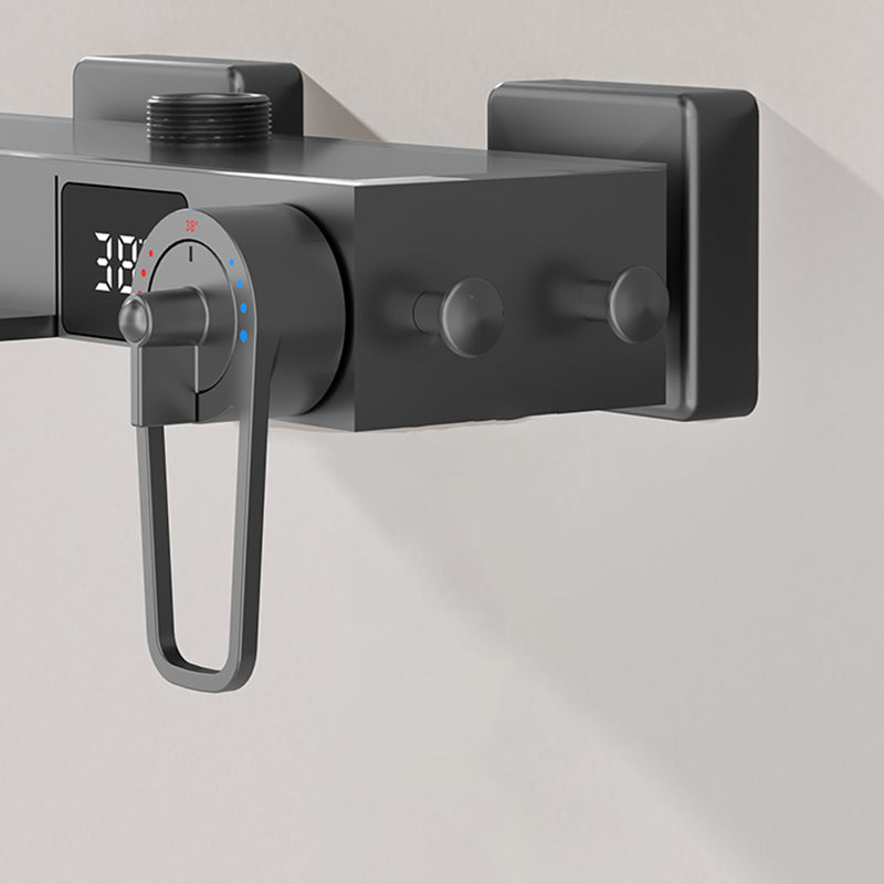 Contemporary Style Shower System Copper Spot Resist Wall Mounted Shower System