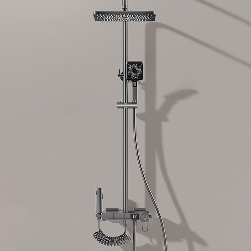 Contemporary Style Shower System Copper Spot Resist Wall Mounted Shower System