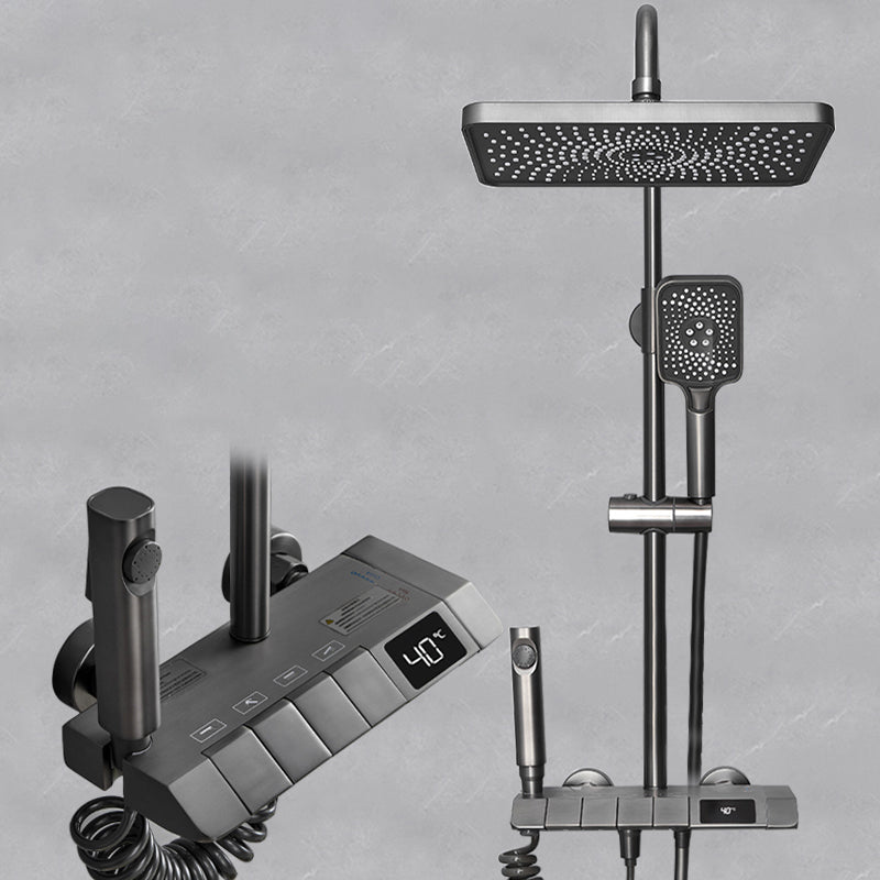 Modern Style Shower System Spot Resist Wall Mounted Rain Shower System