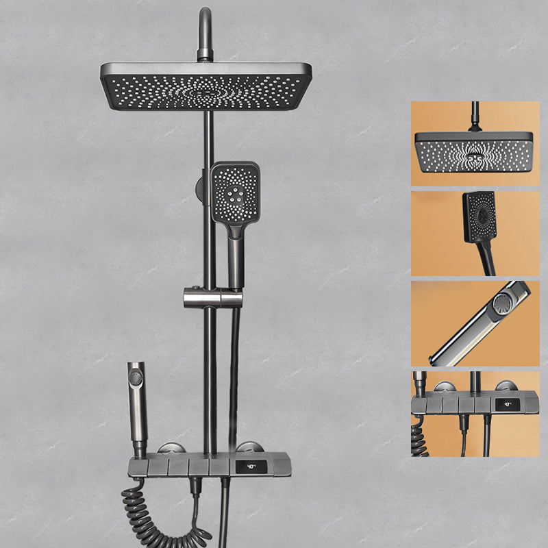 Modern Style Shower System Spot Resist Wall Mounted Rain Shower System