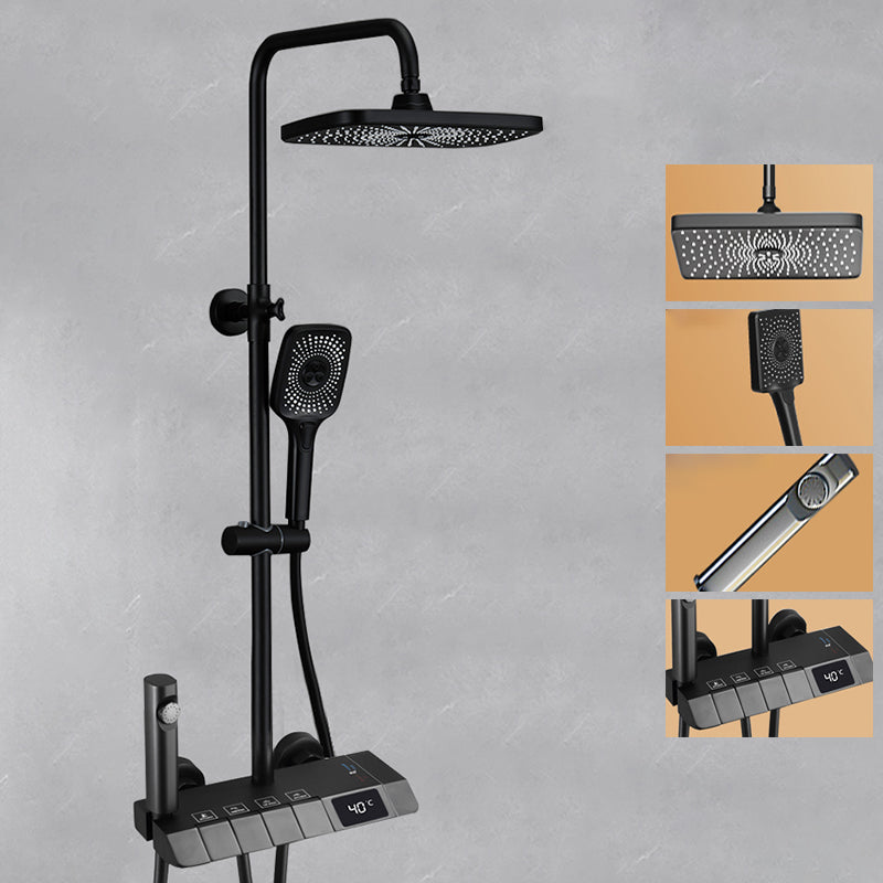 Modern Style Shower System Spot Resist Wall Mounted Rain Shower System