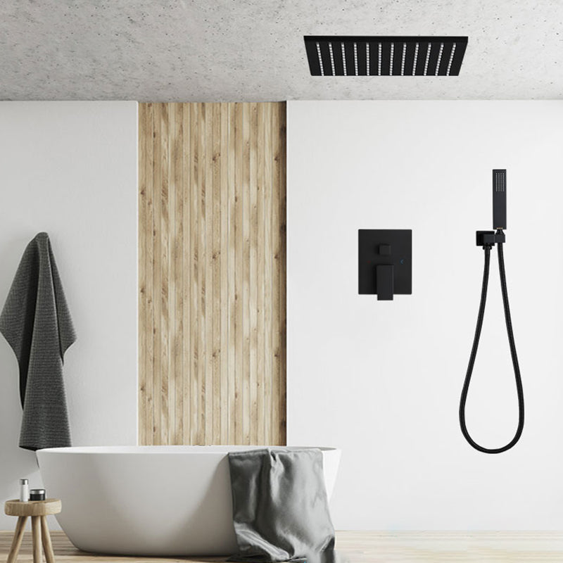 Modern Style Copper Shower System Spot Resist Ceiling Mounted Shower System