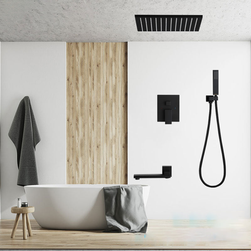 Modern Style Copper Shower System Spot Resist Ceiling Mounted Shower System