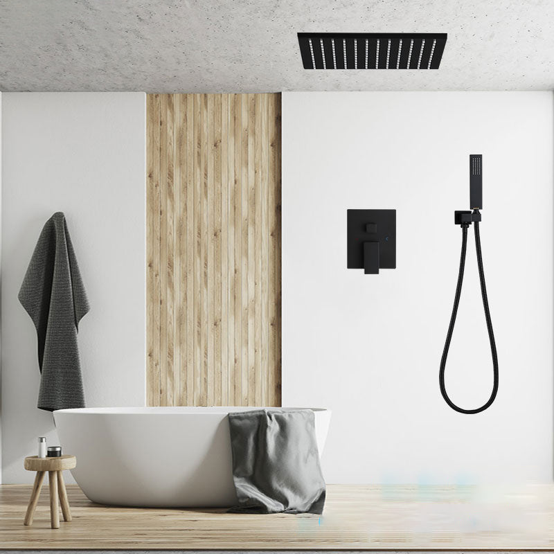 Modern Style Copper Shower System Spot Resist Ceiling Mounted Shower System
