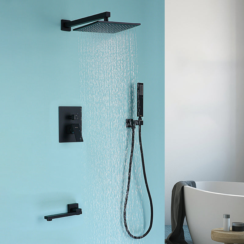 Modern Style Copper Shower System Spot Resist Ceiling Mounted Shower System