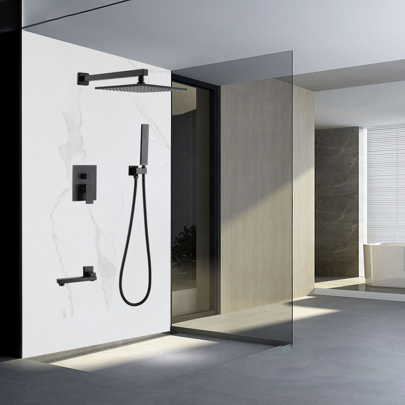 Modern Style Copper Shower System Spot Resist Ceiling Mounted Shower System