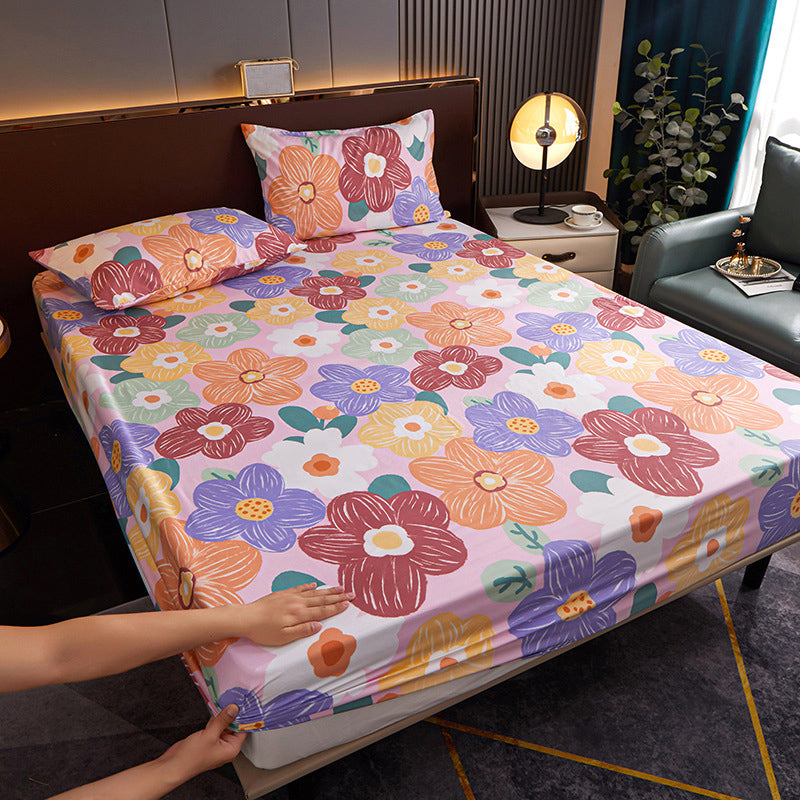 1 and 2 Piece Floral Bed Sheet Cotton Blend Dust Mite Resistant Bed Sheet Set