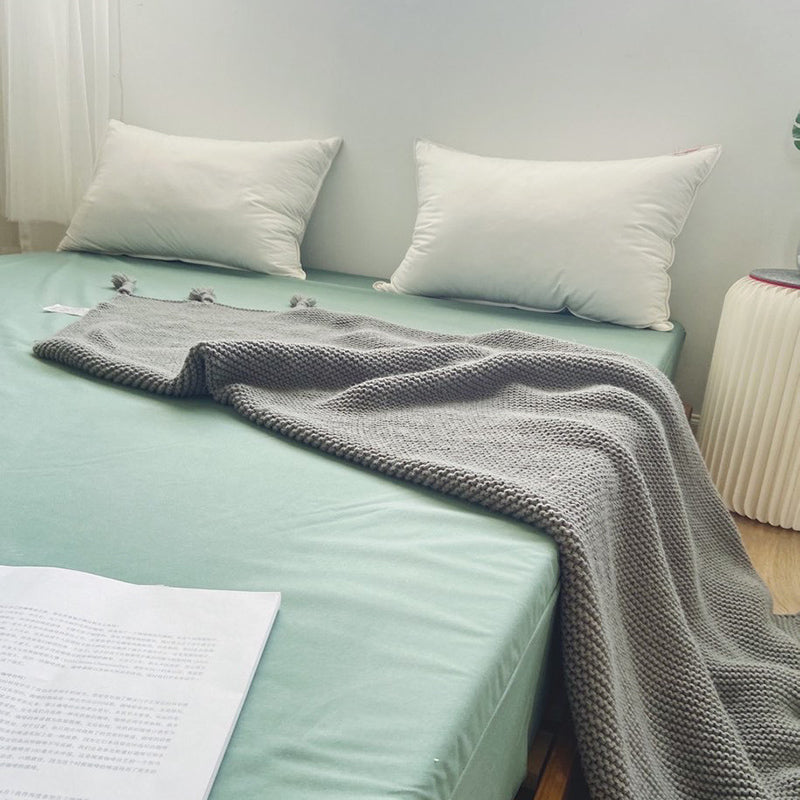 Solid Color Water Resistant Sheet Set 1-Piece Polyester Bed Sheet