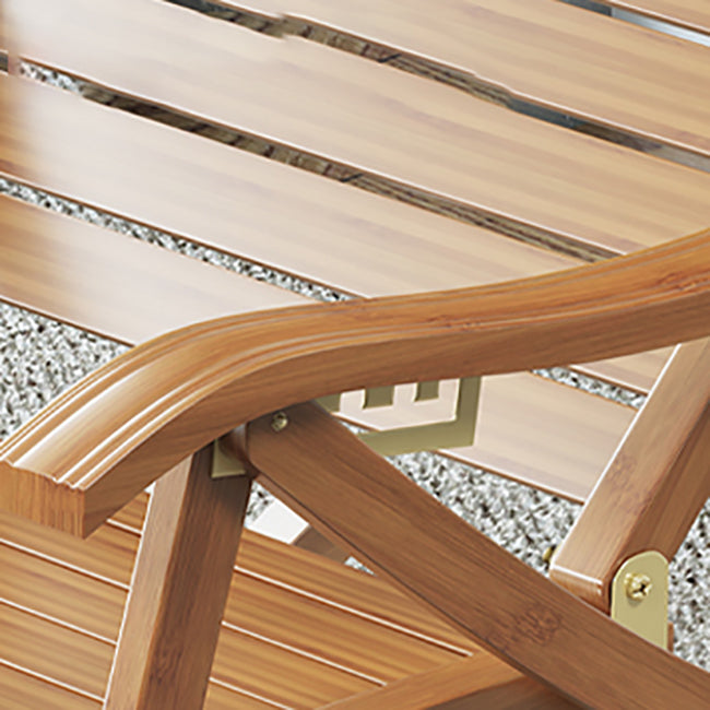 Traditional Rocking Chair Bamboo Solid Color Trapezoidal Back Indoor Rocking Chair