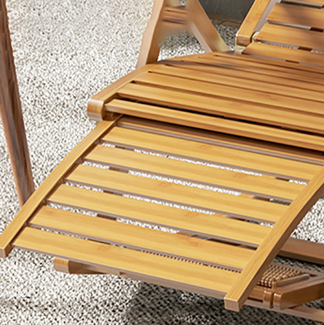 Traditional Rocking Chair Bamboo Solid Color Trapezoidal Back Indoor Rocking Chair