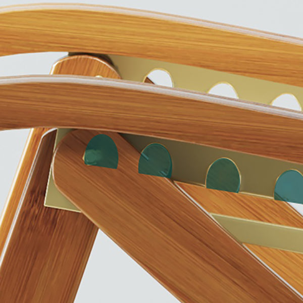 Traditional Rocking Chair Bamboo Solid Color Trapezoidal Back Indoor Rocking Chair