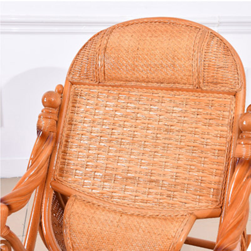 Traditional Rocking Chair Wood Wicker Rocker Chair for Living Room