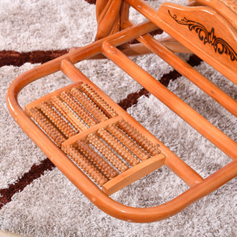 Traditional Rocking Chair Wood Wicker Rocker Chair for Living Room