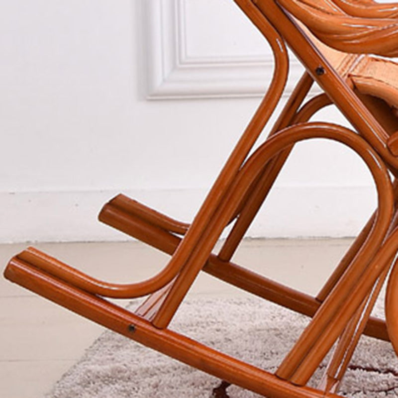 Traditional Rocking Chair Wood Wicker Rocker Chair for Living Room