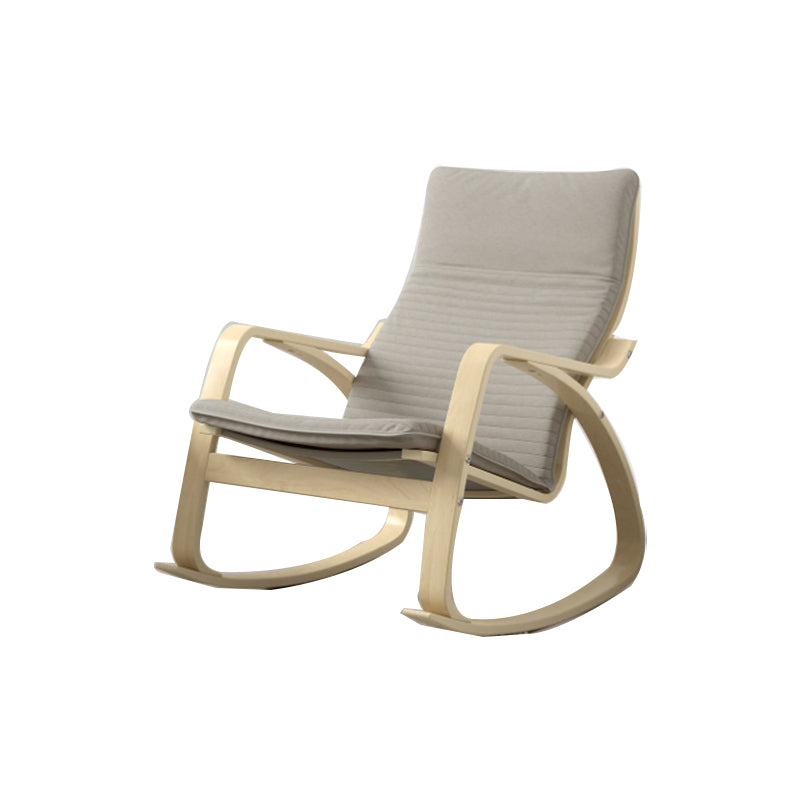 Contemporary Rocking Chair Birch Upholstered Solid Color Indoor Rocking Chair