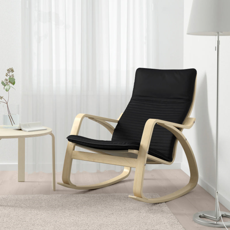 Contemporary Rocking Chair Birch Upholstered Solid Color Indoor Rocking Chair