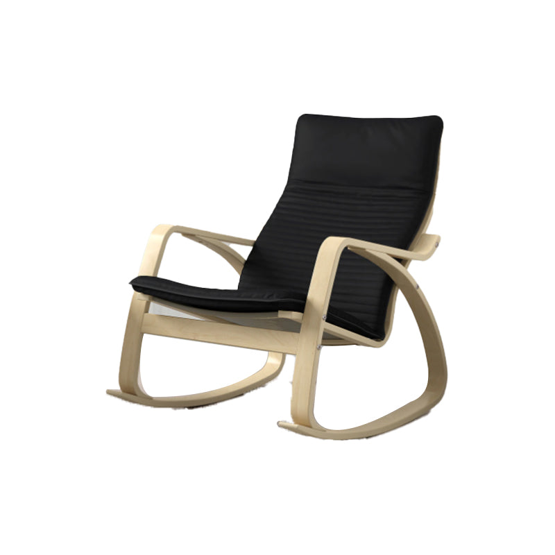 Contemporary Rocking Chair Birch Upholstered Solid Color Indoor Rocking Chair