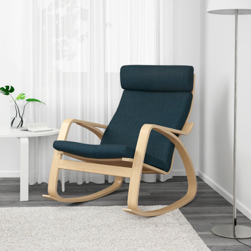 Contemporary Rocking Chair Birch Upholstered Solid Color Indoor Rocking Chair