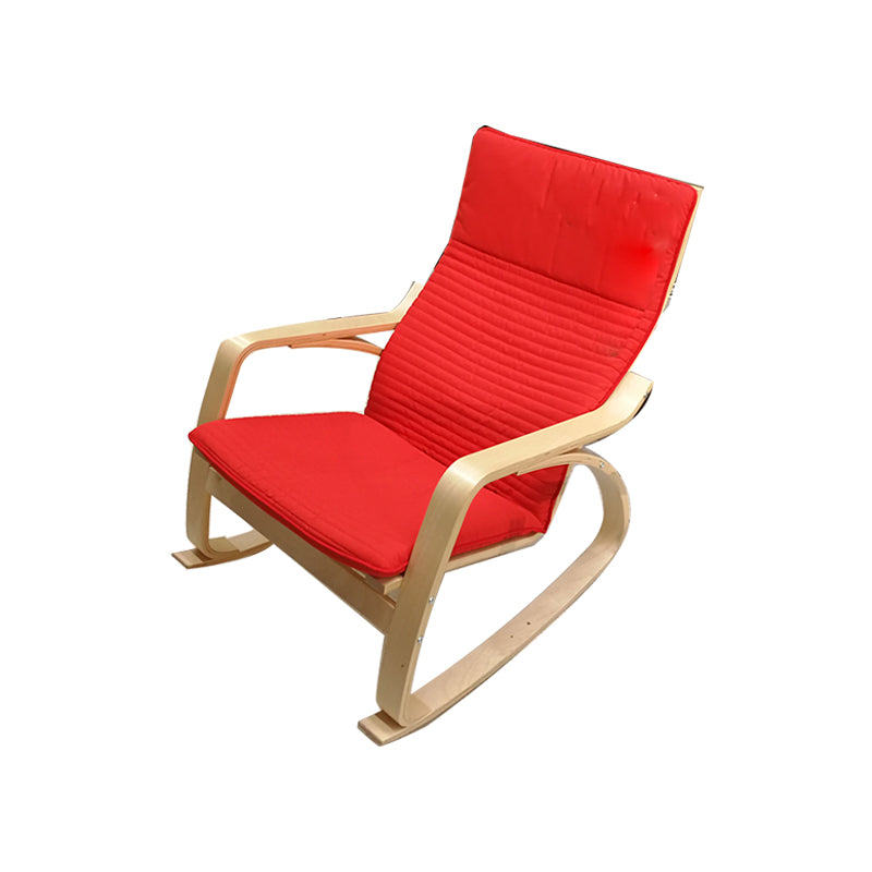 Contemporary Rocking Chair Birch Upholstered Solid Color Indoor Rocking Chair