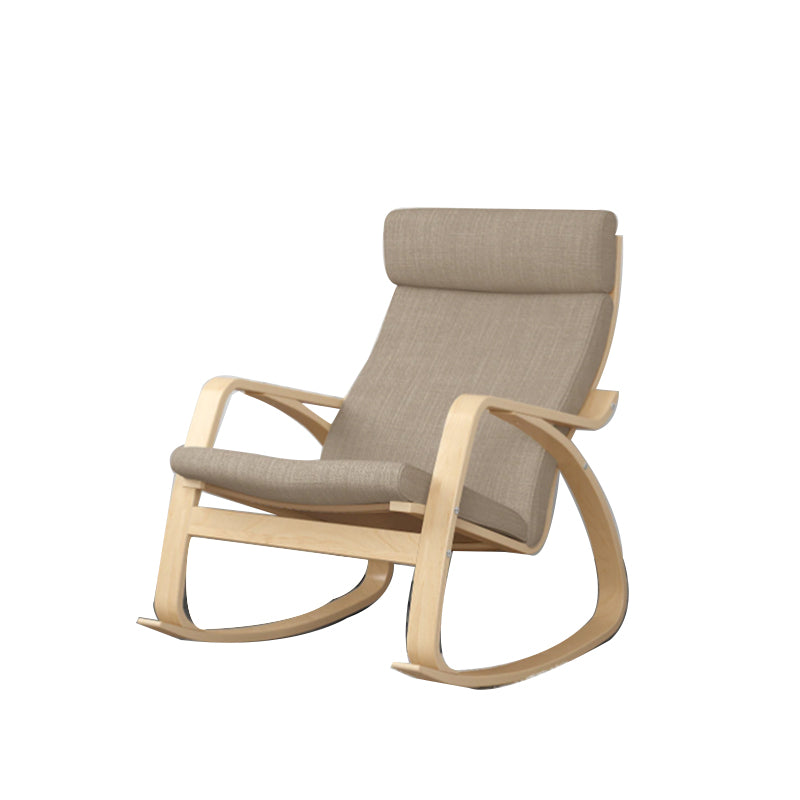 Contemporary Rocking Chair Birch Upholstered Solid Color Indoor Rocking Chair
