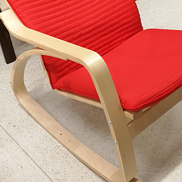 Contemporary Rocking Chair Birch Upholstered Solid Color Indoor Rocking Chair