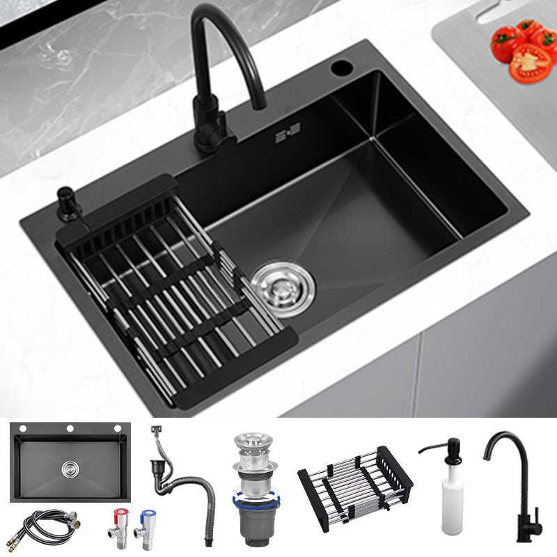 Modern Style Kitchen Sink Overflow Hole Design Stainless Steel Kitchen Sink