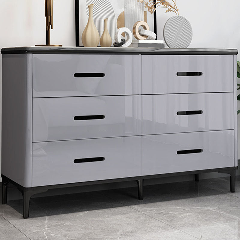 Contemporary Stone Storage Chest Bedroom Chest with Black Legs