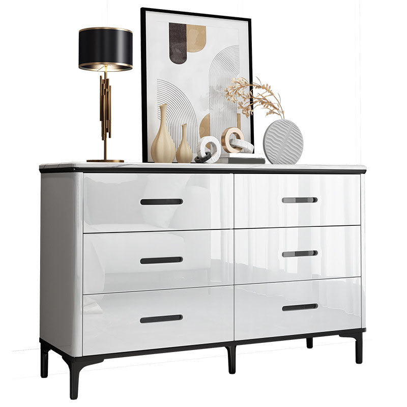 Contemporary Stone Storage Chest Bedroom Chest with Black Legs
