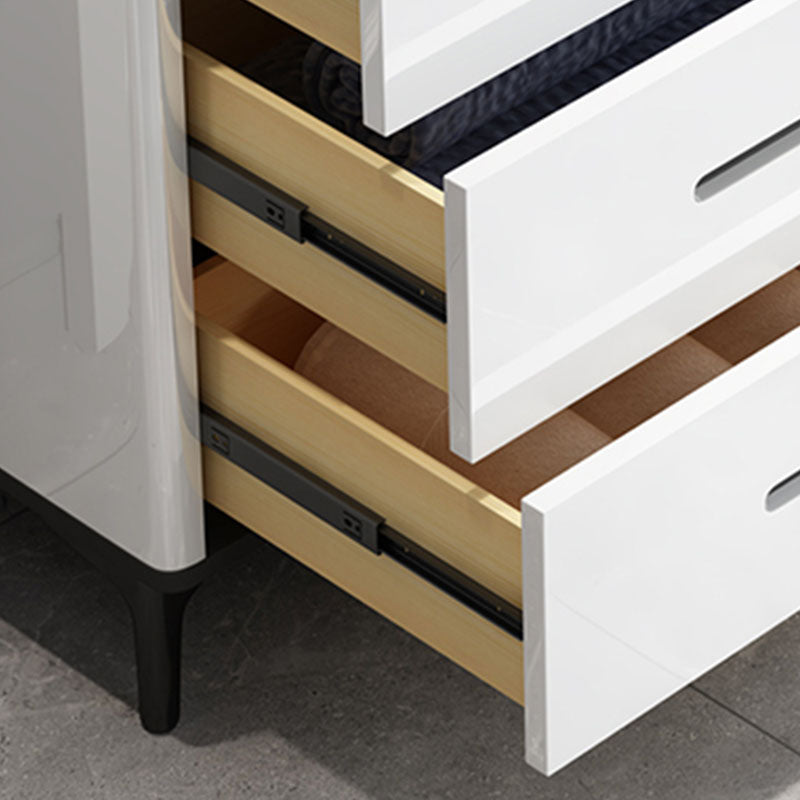Contemporary Stone Storage Chest Bedroom Chest with Black Legs