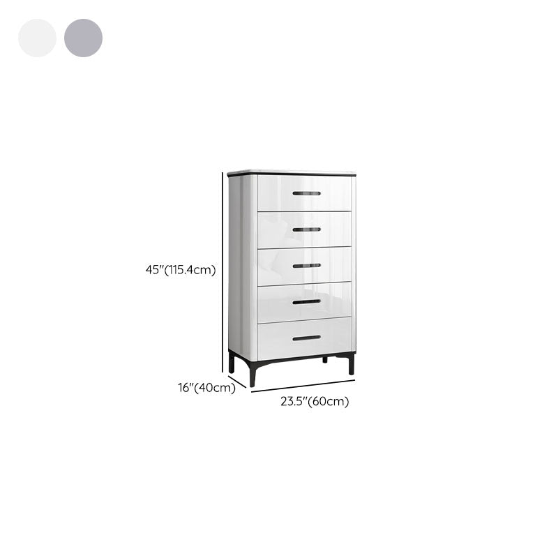 Contemporary Stone Storage Chest Bedroom Chest with Black Legs