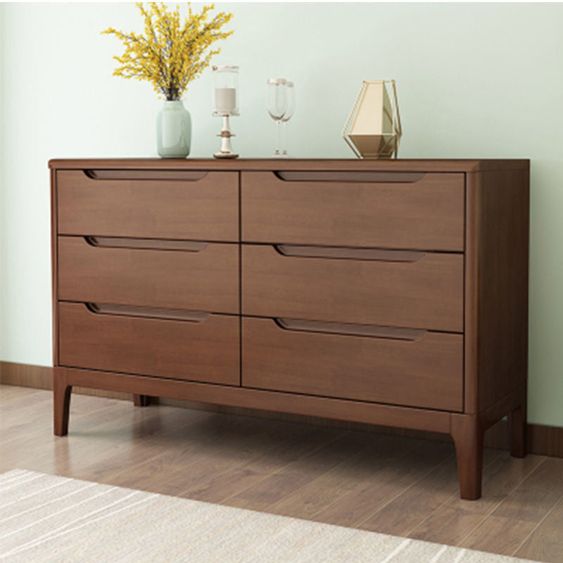 Contemporary Rubber Wood Storage Chest Bedroom Chest with Legs