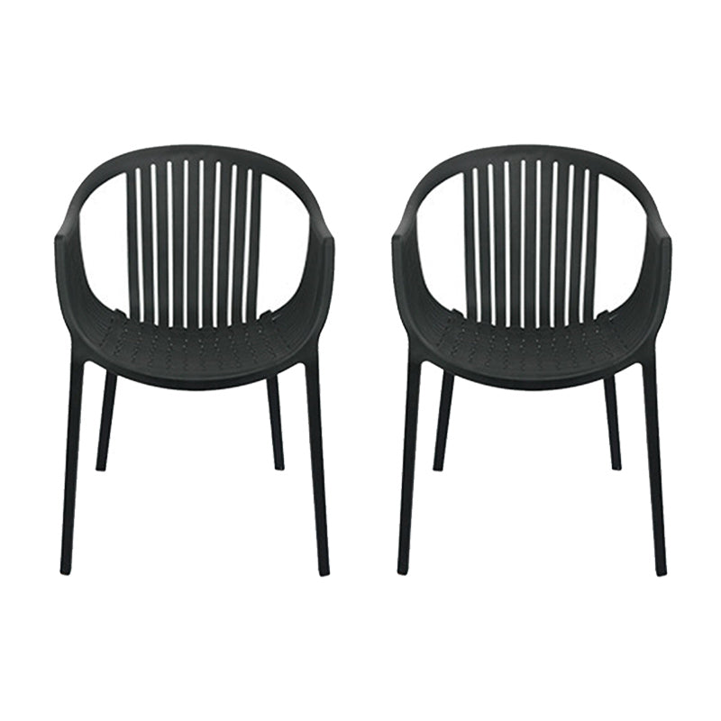 Nordic Style Arm Side Chairs Windsor Back Side Chair with Plastic Legs for Kitchen
