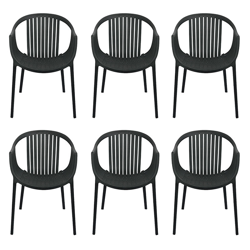 Nordic Style Arm Side Chairs Windsor Back Side Chair with Plastic Legs for Kitchen