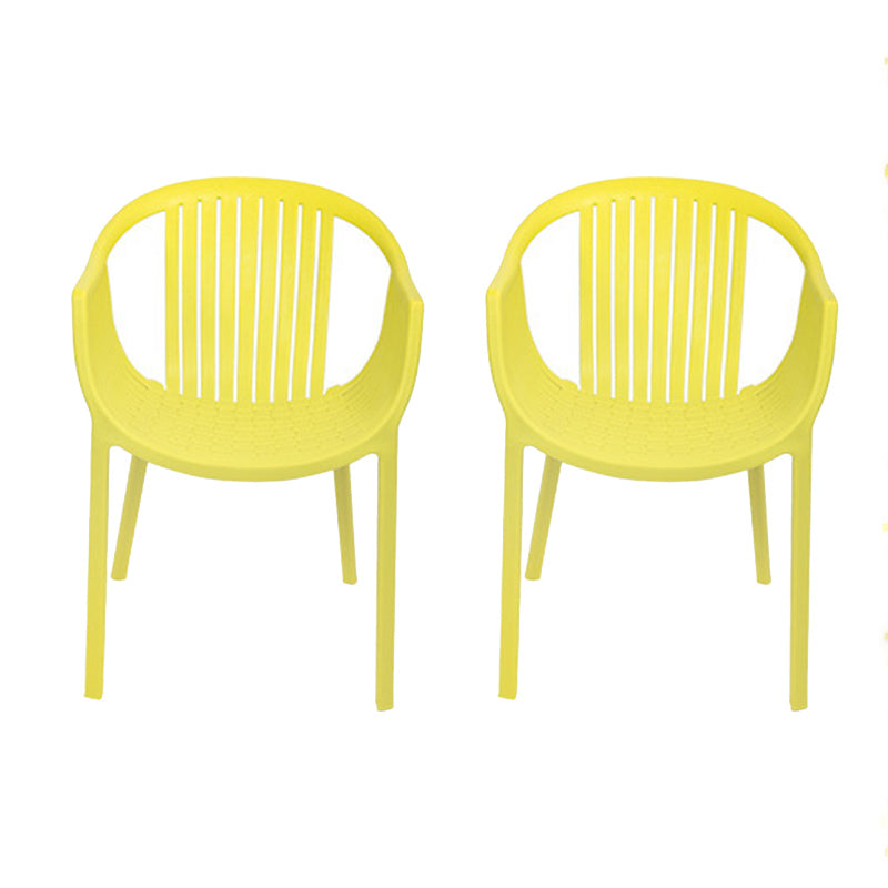 Nordic Style Arm Side Chairs Windsor Back Side Chair with Plastic Legs for Kitchen