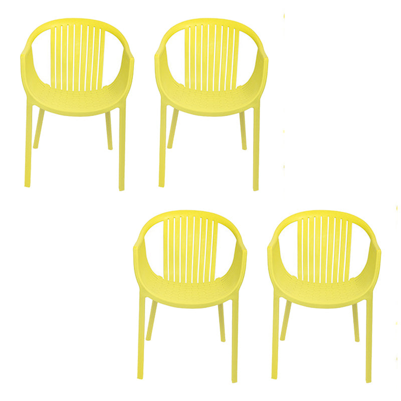 Nordic Style Arm Side Chairs Windsor Back Side Chair with Plastic Legs for Kitchen