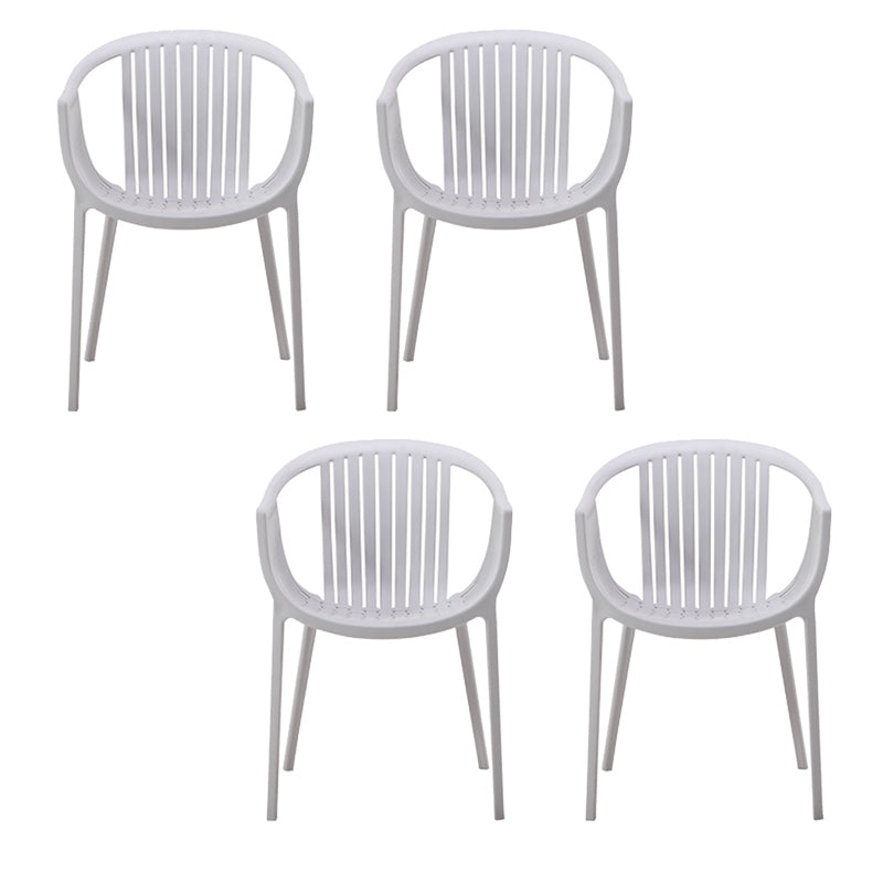 Nordic Style Arm Side Chairs Windsor Back Side Chair with Plastic Legs for Kitchen