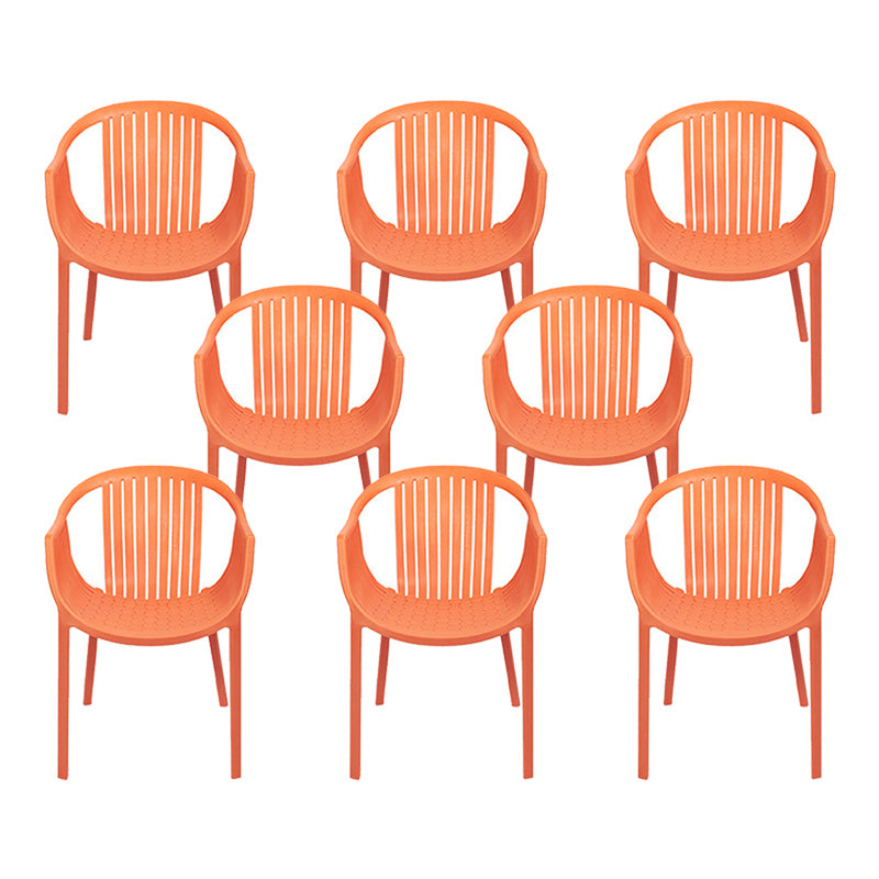 Nordic Style Arm Side Chairs Windsor Back Side Chair with Plastic Legs for Kitchen