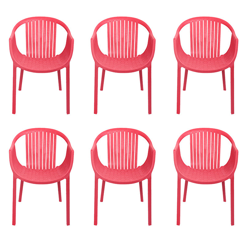 Nordic Style Arm Side Chairs Windsor Back Side Chair with Plastic Legs for Kitchen