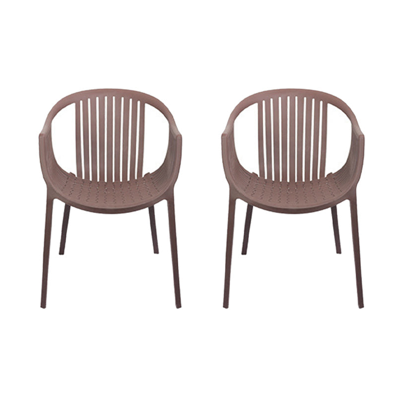 Nordic Style Arm Side Chairs Windsor Back Side Chair with Plastic Legs for Kitchen