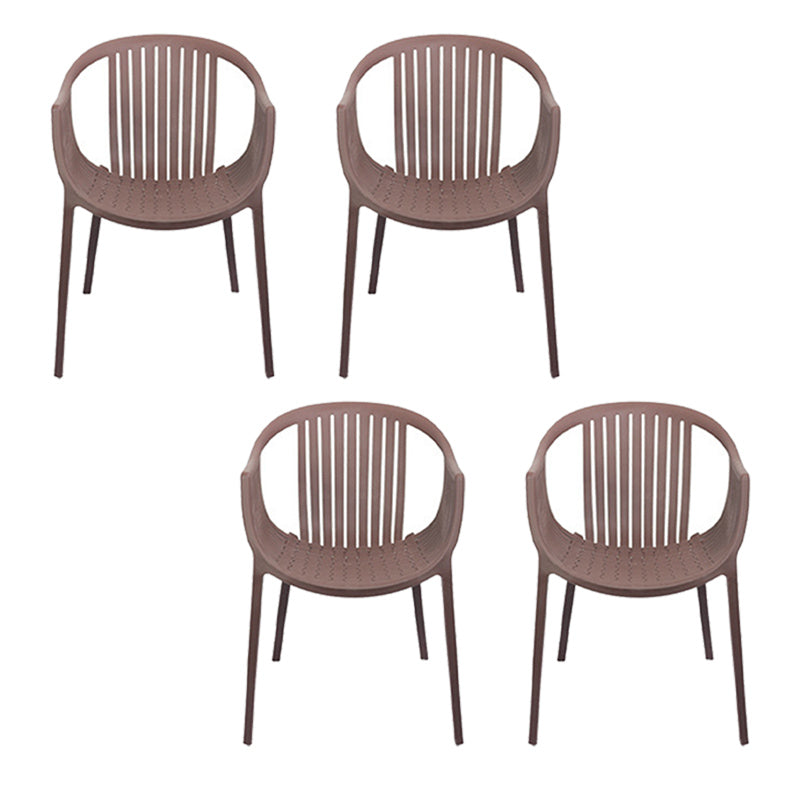 Nordic Style Arm Side Chairs Windsor Back Side Chair with Plastic Legs for Kitchen