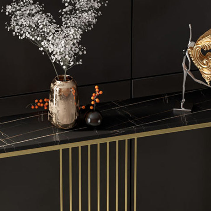 31.5" Tall 1-shelf Console Table Modern Stone Accent Table for Hall