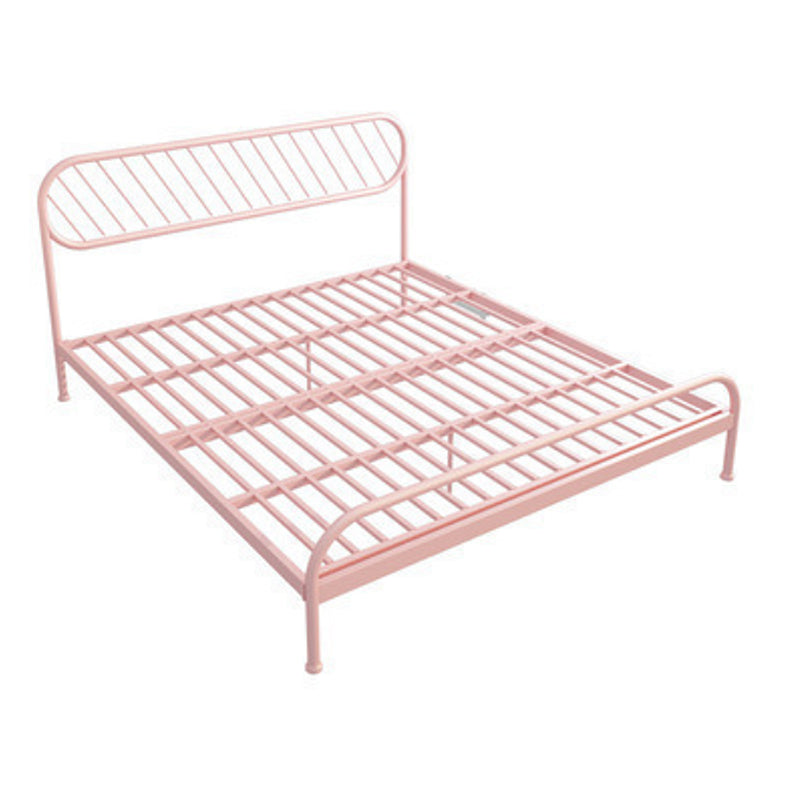 Glam Simple Metal Open-Frame Bed Upholstered Wire-Grid Bed Frame
